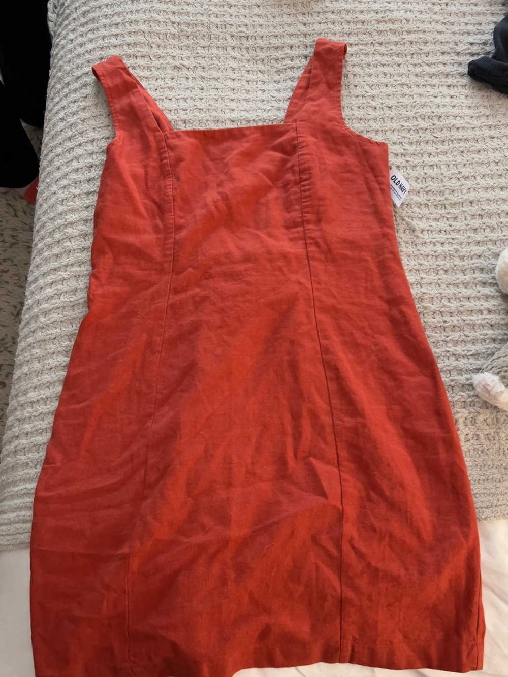 Old Navy Rust Orange Mini Dress with Square Neck
